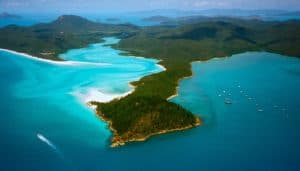 The swirling sands of Hill Inlet are best seen from the air, Whitsunday Island, QLD
