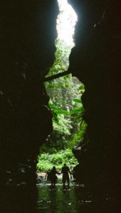 Emerging from the Millennium Cave, Espiritu Santo, Vanuatu